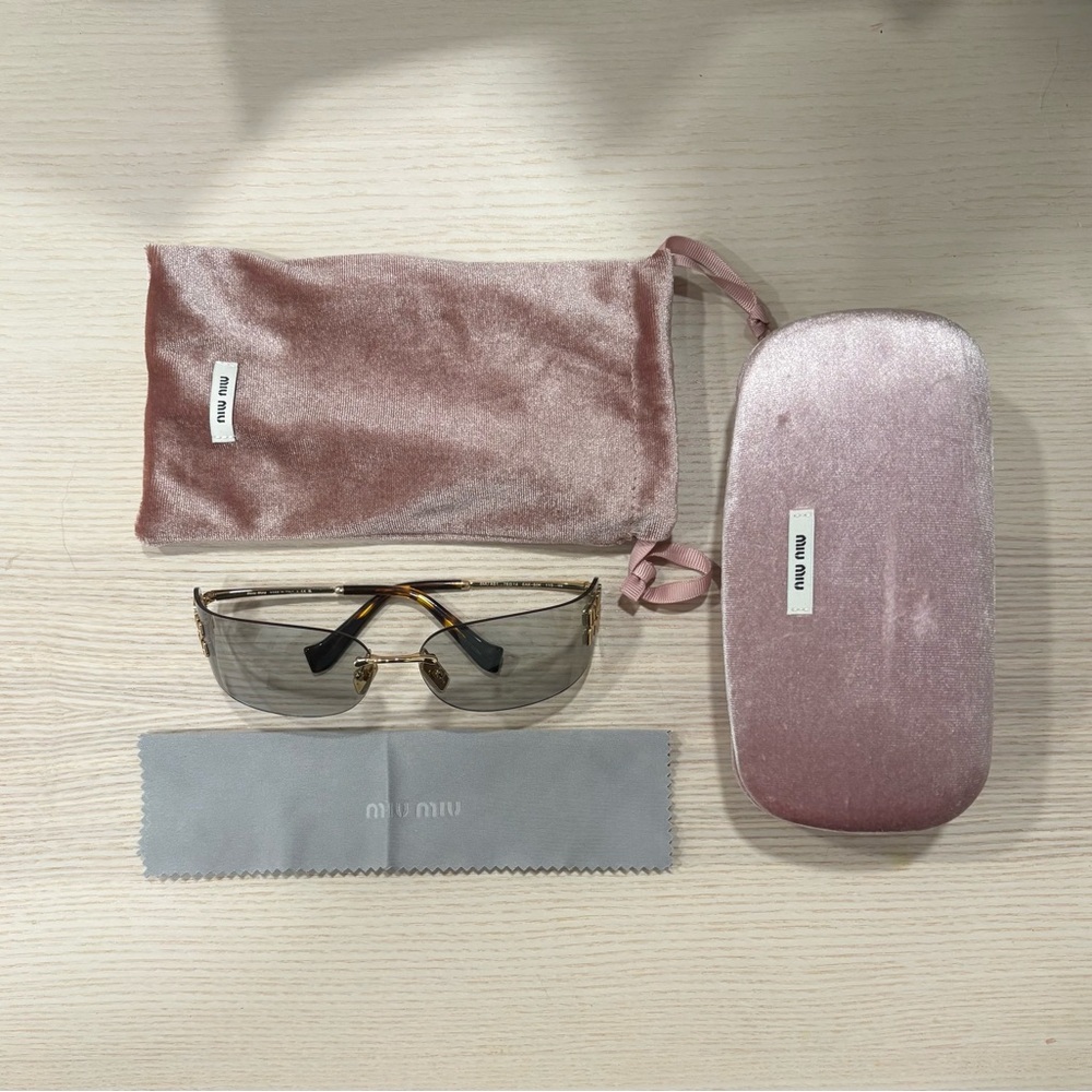 Miu Miu Sunglasses - Gold Frame with Gray Lenses